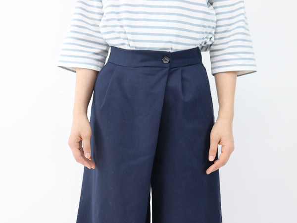 (C-263) Cotton wrap pants