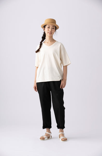 (C-185) V-neck dolman s/s tee