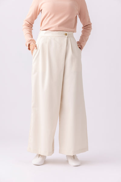 (C-263) Cotton wrap pants