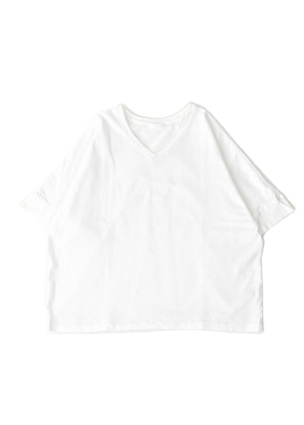 (C-008) V-neck dolman s/s tee